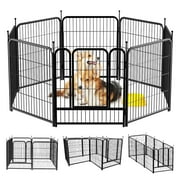 Caveen Dog Playpen 8 Panels 32Inch Heavy Duty Dog Pen Pet Fence Playpen Indoor Outdoor